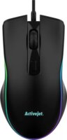 Activejet AMY-W390 Fűthető Vezetékes Gaming RGB Egér - Fekete