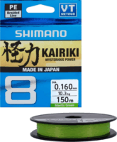 Shimano Kairiki 8 Fonott Horgász Zsinór Ø 0,16mm 150m - Zöld