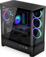 ENDORFY Aquarius 8000 Corona Midi Torony Számítógépház + 4db 120mm ventilátor - Fekete