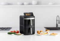 Taurus Air Duo Slim AirFryer Okos Forrólevegős sütő 2 x 6.5L 2800 Watt - Fekete
