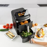 Taurus Air Duo Slim AirFryer Okos Forrólevegős sütő 2 x 6.5L 2800 Watt - Fekete