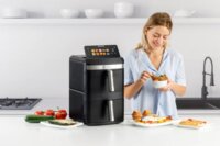 Taurus Air Duo Slim AirFryer Okos Forrólevegős sütő 2 x 6.5L 2800 Watt - Fekete
