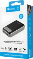 Sandberg 421-41 Powerbank 20000mAh 35W - Fekete/Szürke