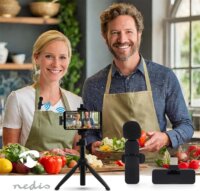 Nedis MICW110BK Wireless USB-C Csiptetős Mikrofon - Fekete