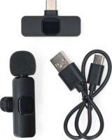Nedis MICW110BK Wireless USB-C Csiptetős Mikrofon - Fekete