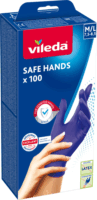 Vileda Safe Hands Nitril Háztartási Gumikesztyű M/L (100db/csomag) - Kék