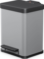 Hailo Öko duo Plus M 2x9 literes pedálos műanyag szemetes - Szürke