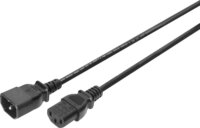 Digitus AK-440201-012-S IEC tápkábel hosszabbító C14- C13 1.2m - Fekete