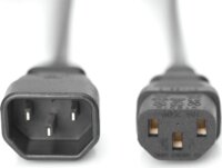 Digitus AK-440201-012-S IEC tápkábel hosszabbító C14- C13 1.2m - Fekete