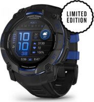Garmin Instinct 3 AMOLED Okosóra 50mm Fekete/Kék Szilikon szíjjal - Fekete