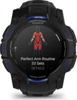 Garmin Instinct 3 AMOLED Okosóra 50mm Fekete/Kék Szilikon szíjjal - Fekete