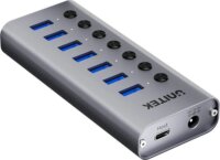 Unitek H1314A01-EU USB-A 3.0 7-port Kapcsolható HUB (7x USB-A 3.0)