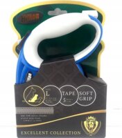 Hilton Smart L Csévélő szalagos kutya póráz 500cm - Kék / Szürke