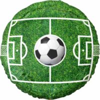 Futball mintás kerek fólia lufi 36 cm