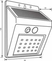 VIVALUX 004728 PIN Szolár LED reflektor mozgásérzékelővel - Fekete