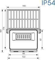 VIVALUX 004850 EDAN Szolár LED reflektor mozgásérzékelővel - Fekete
