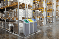 Hailo ProfiLine WSB design plus XXXL 120 literes műanyag Szelektív gyűjtő - Szürke/Sárga