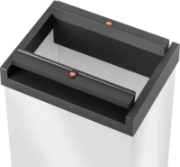 Hailo Big-Box Swing XL 52 literes önzáró fém+műanyag szemetes - Fekete/Fehér