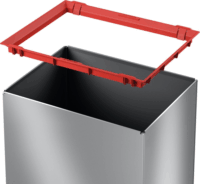 Hailo Big-Box Swing XL 52 literes önzáró fém+műanyag szemetes - Fekete/Szürke