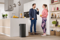 Hailo Selekta L 30 literes pedálos acél szemetes - Fekete