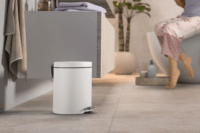 Hailo Selekta S 5 literes pedálos acél szemetes - Fehér