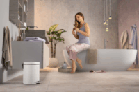 Hailo Selekta S 5 literes pedálos acél szemetes - Fehér