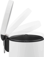 Hailo Selekta S 5 literes pedálos acél szemetes - Fehér