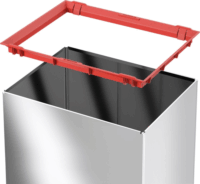 Hailo Big-Box Swing L 35 literes önzáró fém szemetes - Ezüst/Fekete