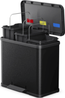 Hailo Öko trio Plus L 3x9 Literes műanyag + acél szelektív hulladékgyűjtő - Fekete