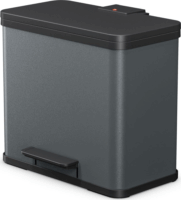 Hailo Öko trio Plus L 3x9 Literes műanyag + acél szelektív hulladékgyűjtő - Sötétszürke