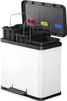 Hailo Öko trio Plus L 3x9 Literes műanyag + acél szelektív hulladékgyűjtő - Fehér