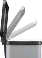 Hailo Öko trio Plus L 3x9 Literes műanyag + acél szelektív hulladékgyűjtő - Világosszürke