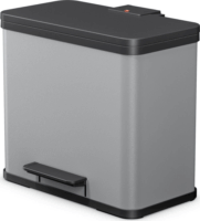 Hailo Öko trio Plus L 3x9 Literes műanyag + acél szelektív hulladékgyűjtő - Világosszürke