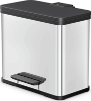 Hailo Öko trio Plus L 3x9 Literes acél szelektív hulladékgyűjtő - Ezüst