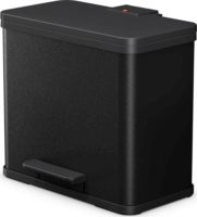 Hailo Öko duo Plus L 17+9 literes szelektív Műanyag + acél hulladékgyűjtő - Matt fekete