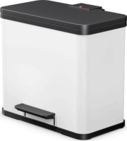 Hailo Öko duo Plus L 17+9 literes szelektív Műanyag + acél hulladékgyűjtő - Matt fehér