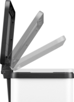 Hailo Öko duo Plus L 17+9 literes szelektív Műanyag + acél hulladékgyűjtő - Matt fehér