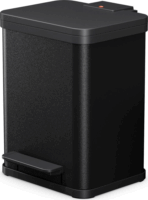 Hailo Öko duo Plus M 2x9 literes szelektív Műanyag + acél hulladékgyűjtő - Matt fekete