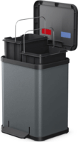 Hailo Öko duo Plus M 2x9 literes szelektív Műanyag + acél hulladékgyűjtő - Matt sötétszürke