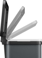 Hailo Öko duo Plus M 2x9 literes szelektív Műanyag + acél hulladékgyűjtő - Matt sötétszürke