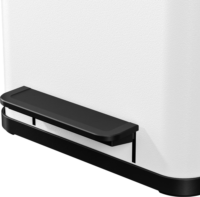 Hailo Öko duo Plus M 2x9 literes szelektív Műanyag + acél hulladékgyűjtő - Matt fehér