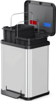 Hailo Öko duo Plus M 2x9 literes szelektív rozsdamentes acél hulladékgyűjtő - Inox