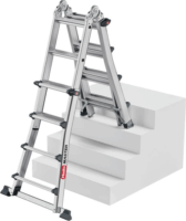 Hailo Master M100 4 x 4 lépcsőfokos állítható alumínium létra