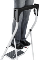 Hailo K75 ComfortLine 2 lépcsőfokos fellépő - Inox/Fekete