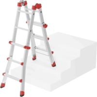 Hailo M80 4x3 lépcsőfokos állítható alumínium állólétra