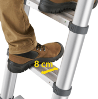 Hailo Master T100 13 lépcsőfokos alumínium összecsukható létra