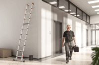 Hailo Master T100 11 lépcsőfokos alumínium összecsukható létra