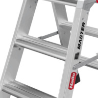 Hailo Master D80 2 x 3 lépcsőfokos összecsukható fellépő - Inox