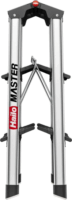 Hailo Master D70 2-3 lépcsőfokos összecsukható fellépő - Inox/Fekete