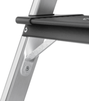 Hailo Master D70 2-3 lépcsőfokos összecsukható fellépő - Inox/Fekete